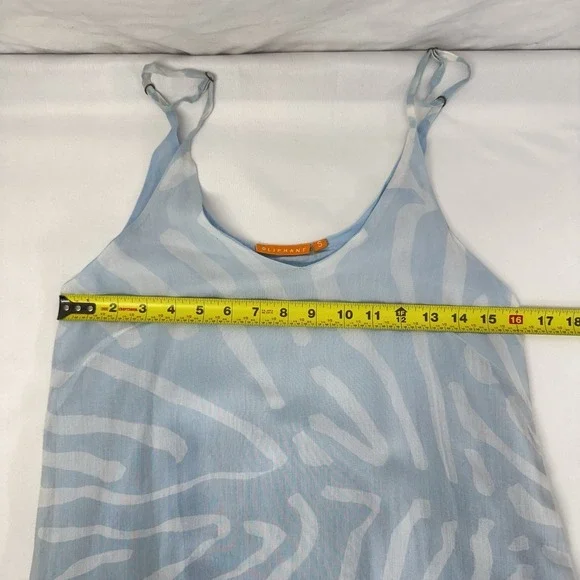 OLIPHANT Tuckernuck Slip Dress Zebra Striped Midi Silk Cotton Blend Small Preppy - Picture 12 of 12